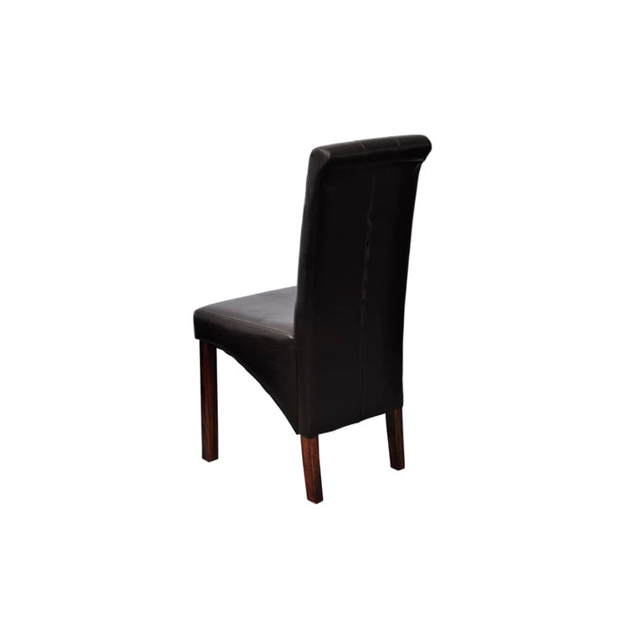 Dining room chairs 4 pcs. Black faux leather