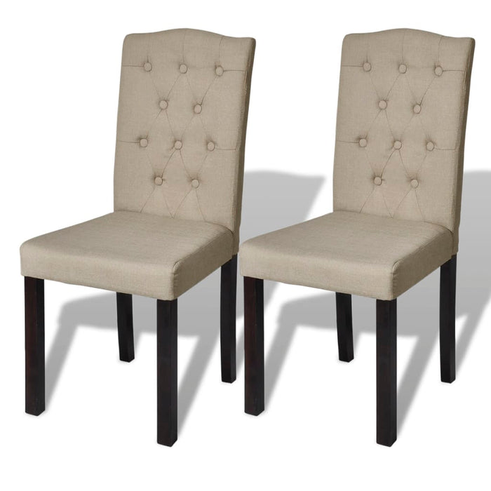 Dining room chairs 2 pcs. camel fabric