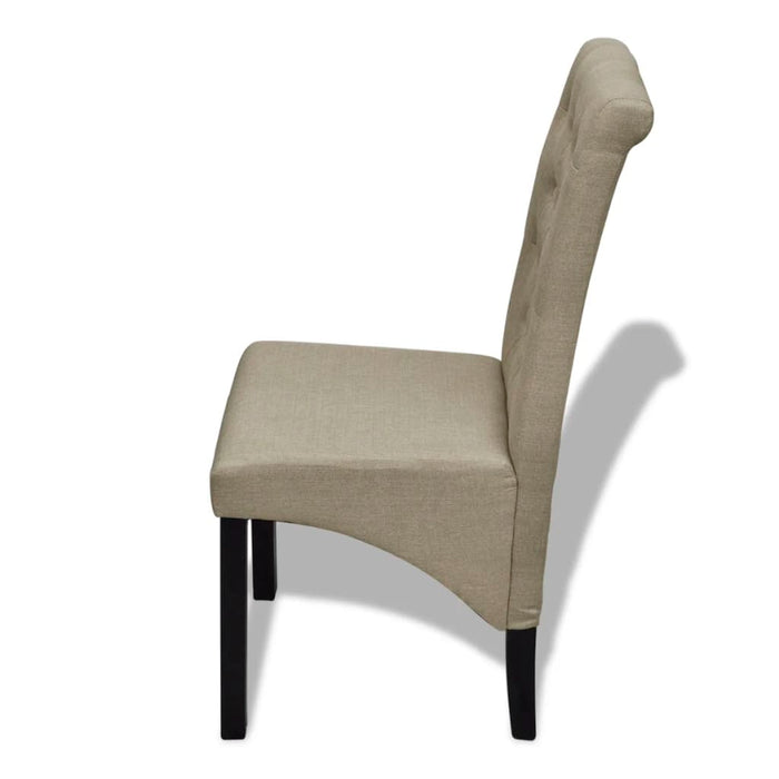 Esszimmerstühle 6 Stk. Beige Stoff