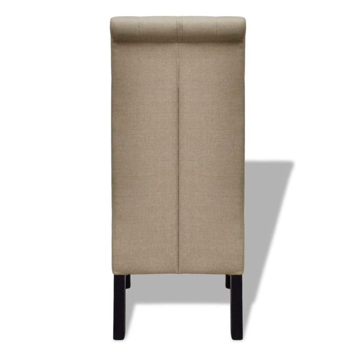 Esszimmerstühle 6 Stk. Beige Stoff