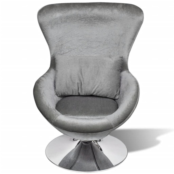 Sessel in Ei-Form Silbern