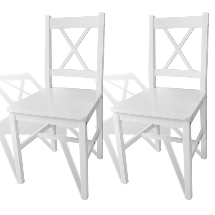 Dining room chairs 2 pcs. White pine wood