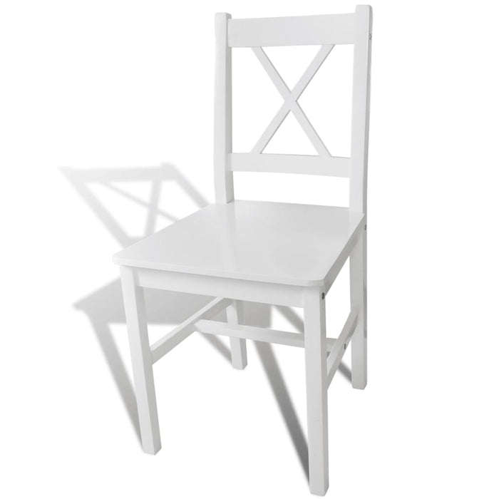 Dining room chairs 2 pcs. White pine wood