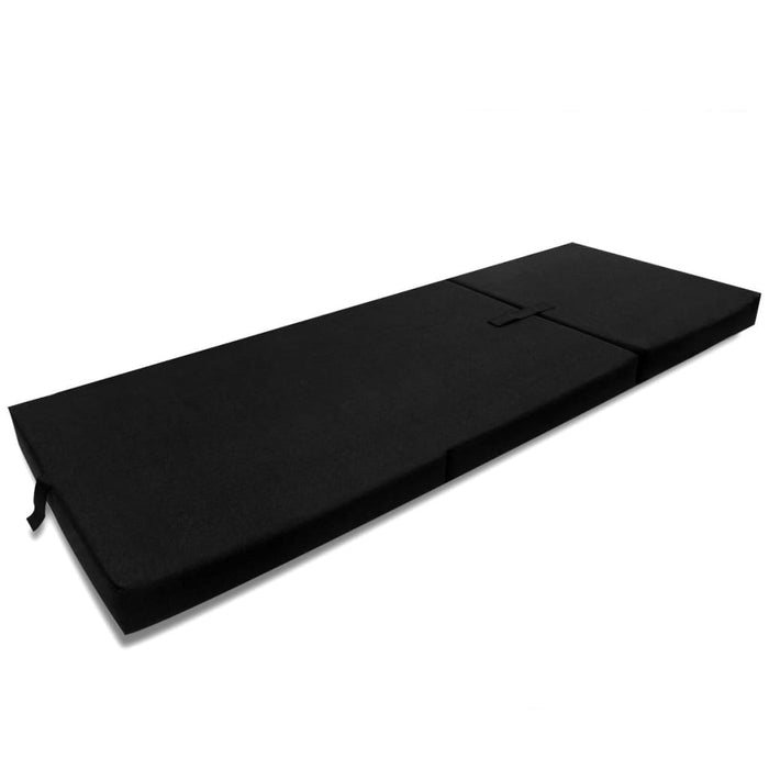 3-piece folding mattress 190×70×9 cm black
