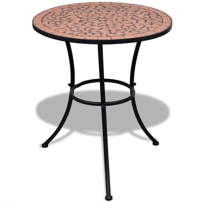 Bistrotisch Terracotta-Rot 60 cm Mosaik