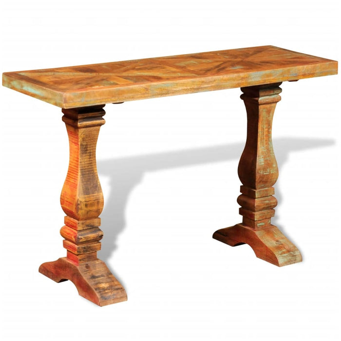 Console table reclaimed wood