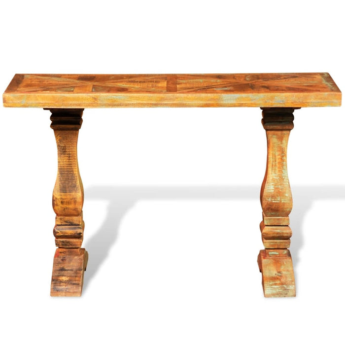 Console table reclaimed wood