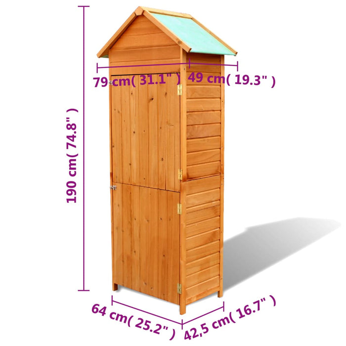 Gartenschrank Braun 42,5x64x190 cm