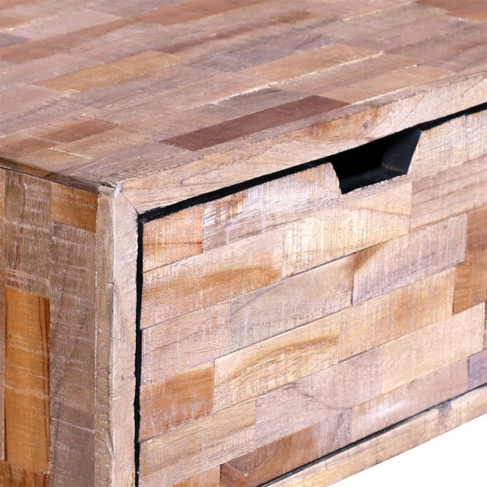 Coffee table with 4 drawers reclaimed teak wood