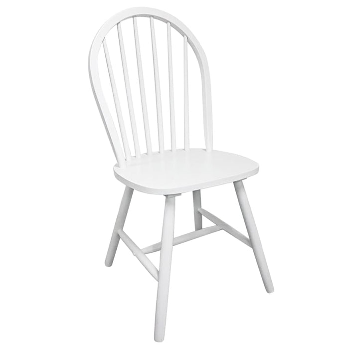 Dining room chairs 2 pcs. White rubberwood solid wood
