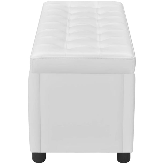 Seat chest padded faux leather white