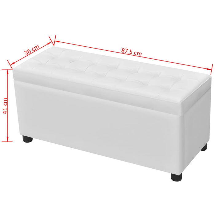 Seat chest padded faux leather white