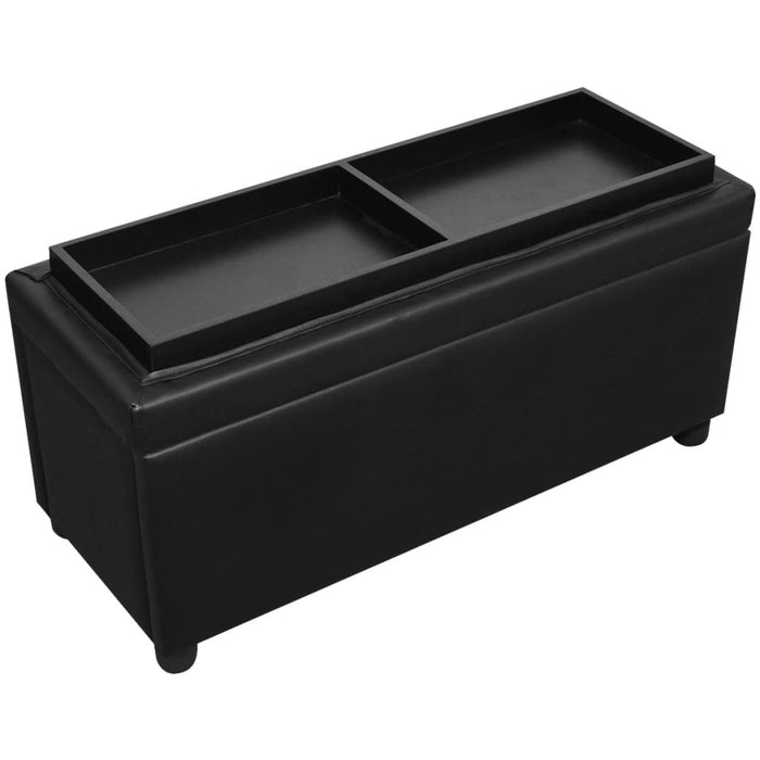 Seat chest padded faux leather black