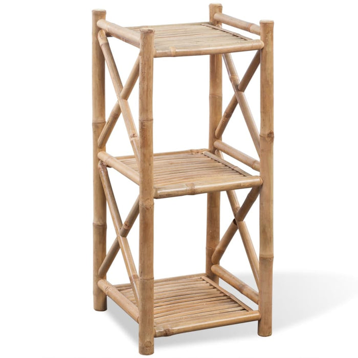 Bamboo shelf 3 tier square