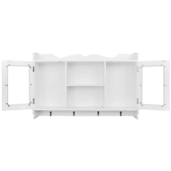 weißer schrank aufbewahrung MDF Wandschrank Schrank Regal Bücher/DVD/Gläser Aufbewahrung weiß