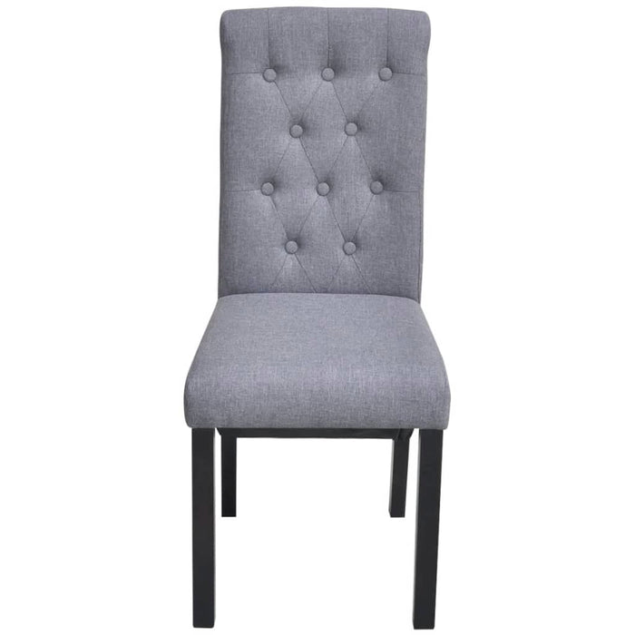 Dining room chairs 6 pcs. Light gray fabric