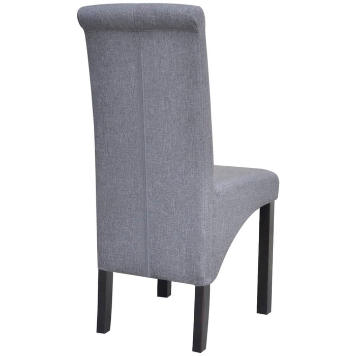 Dining room chairs 6 pcs. Light gray fabric