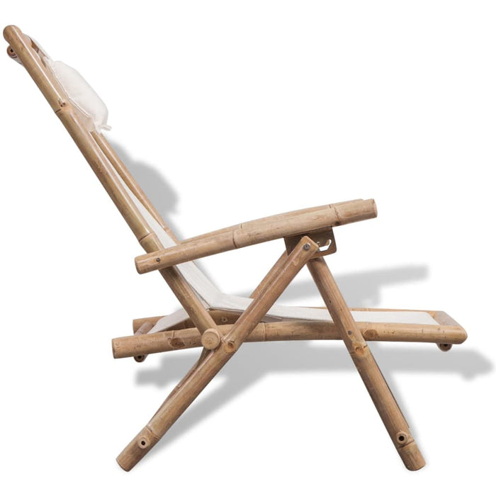 Garden deck chair bamboo