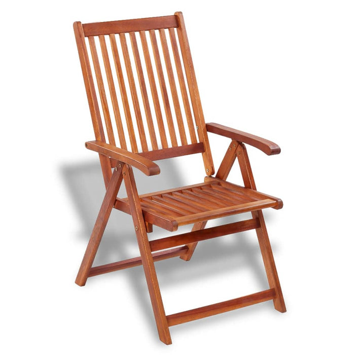 Garden chairs 2 pieces. Foldable acacia solid wood brown