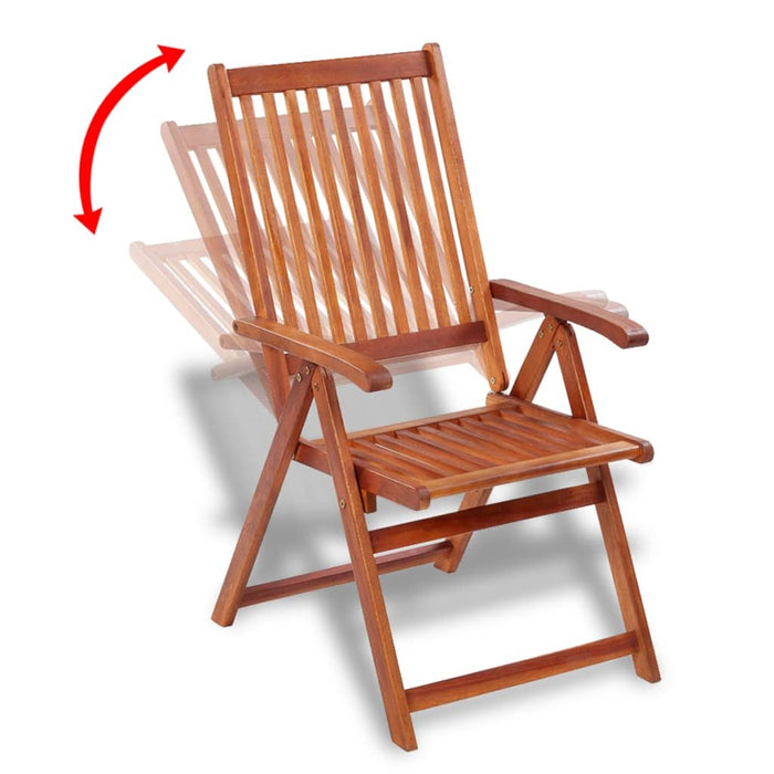 Garden chairs 2 pieces. Foldable acacia solid wood brown