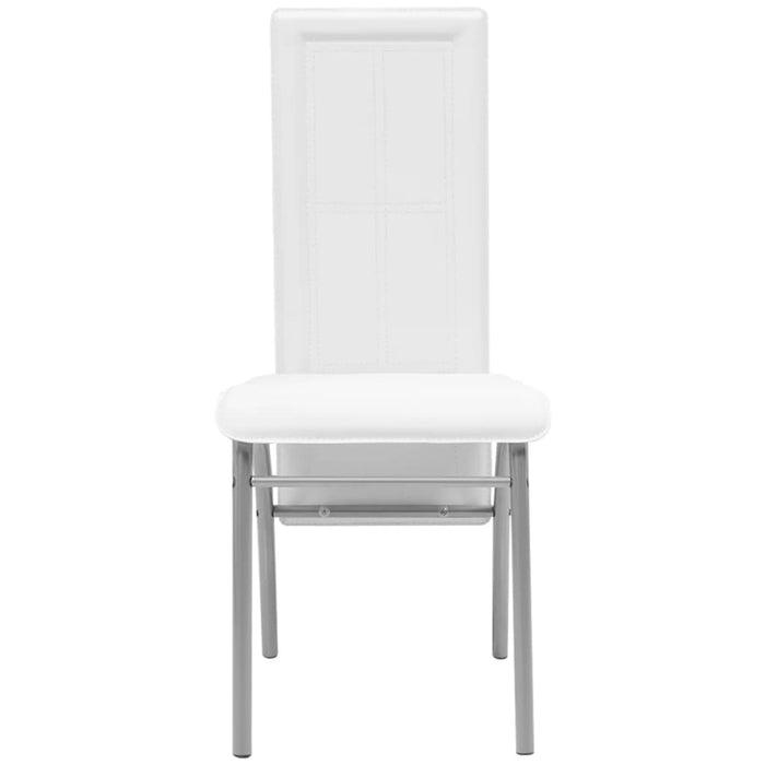 Dining room chairs 2 pcs. White faux leather