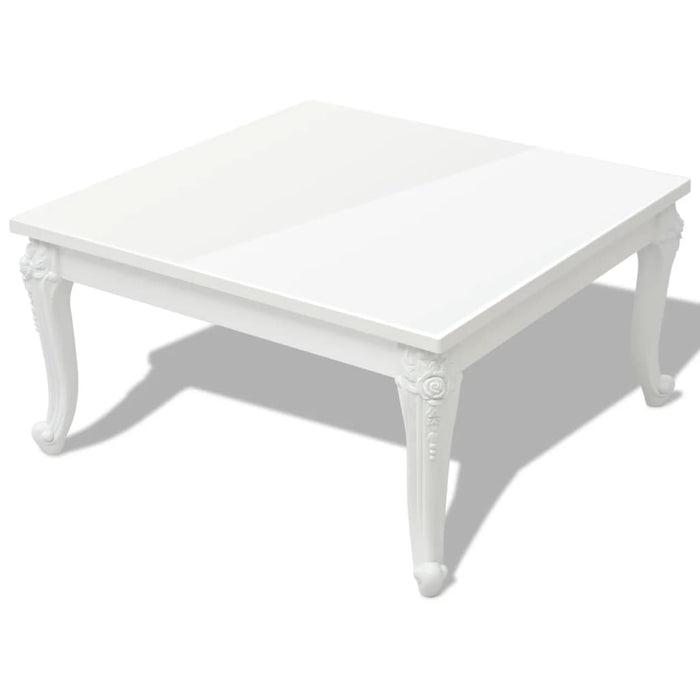 Coffee table 80x80x42 cm high gloss white
