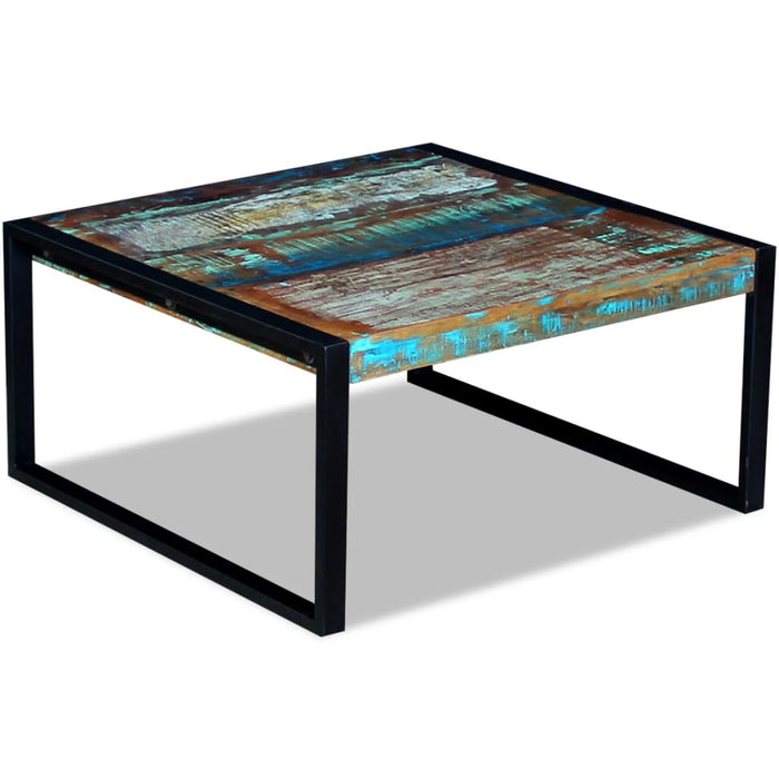 Coffee table reclaimed wood 80x80x40 cm