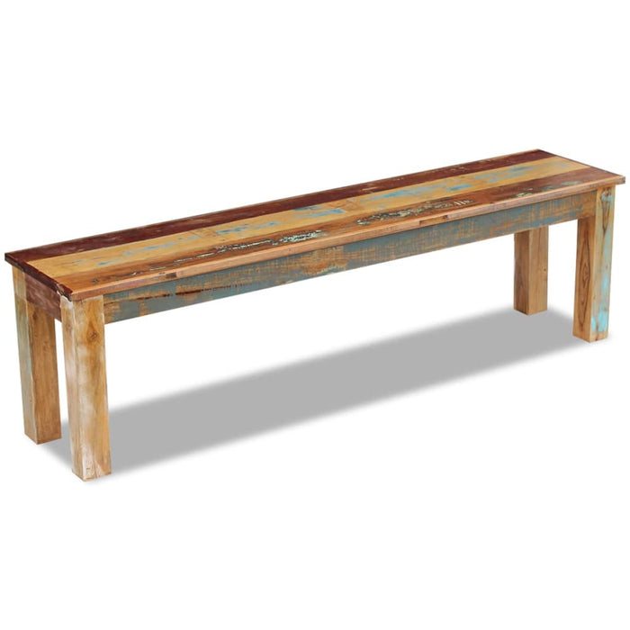 Bench reclaimed wood 160x35x46 cm