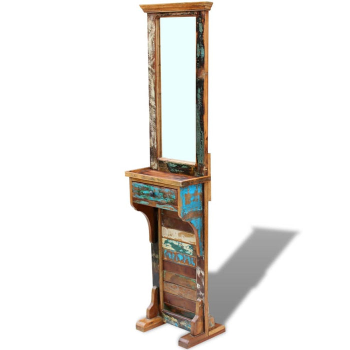 Wardrobe mirror reclaimed wood 47x23x180 cm
