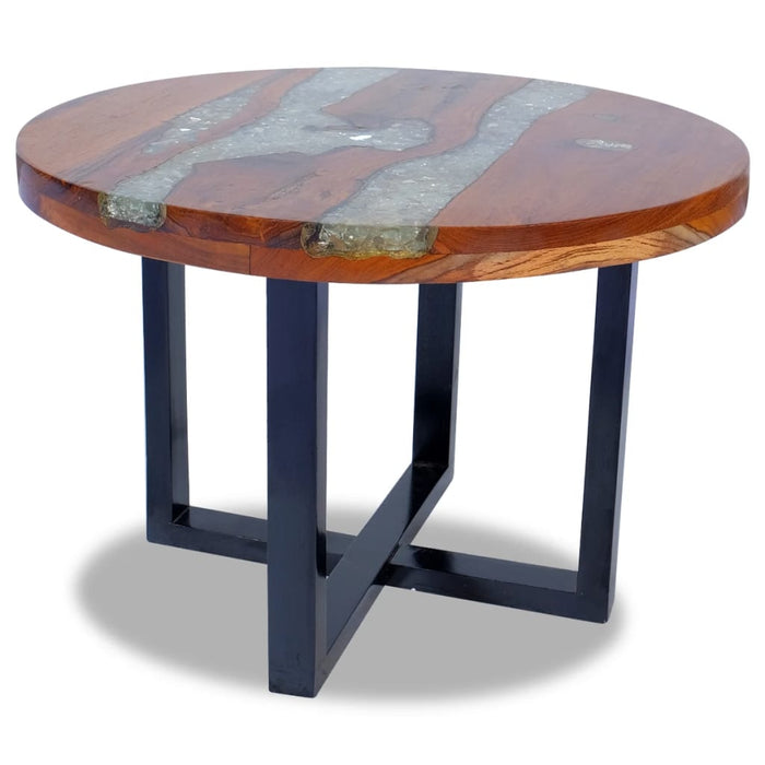 Coffee table teak resin 60 cm