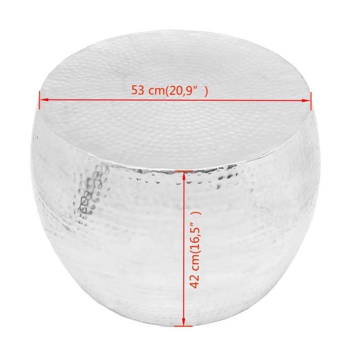 Couchtisch Silbern Rund Aluminium