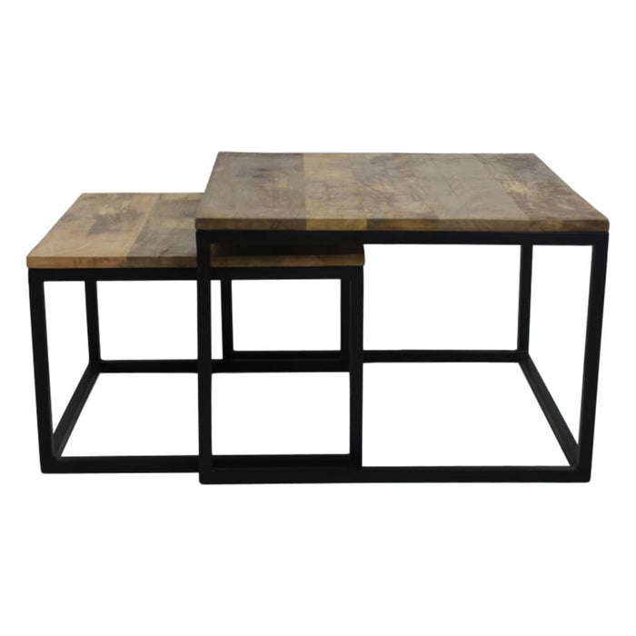 HSM Collection 2-tlg. Couchtisch-Set Quadratisch