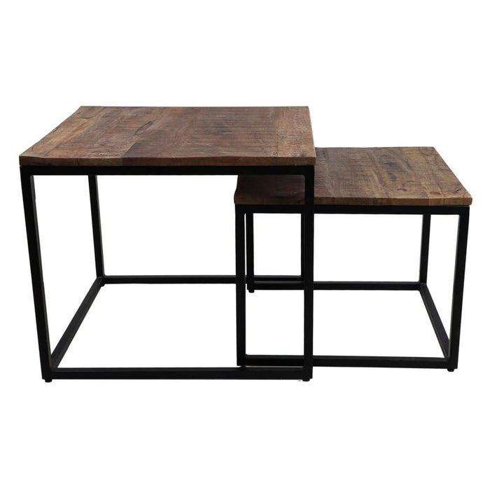 HSM Collection 2-tlg. Couchtisch-Set Quadratisch