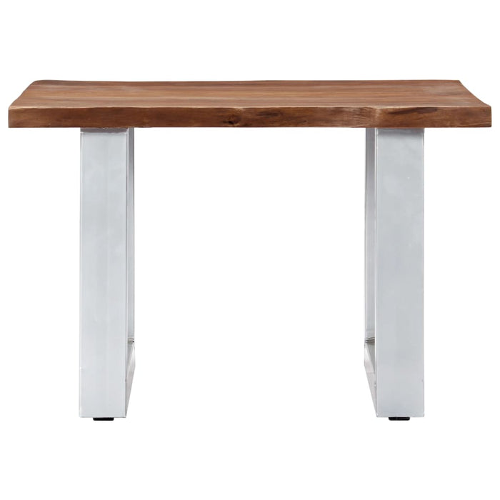 Coffee table with natural edges 60 x 60 x 40 cm solid acacia wood