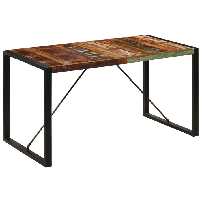 Dining table 140x70x75 cm reclaimed solid wood