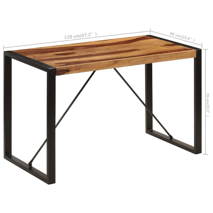 Dining table 120 x 60 x 76 cm solid wood