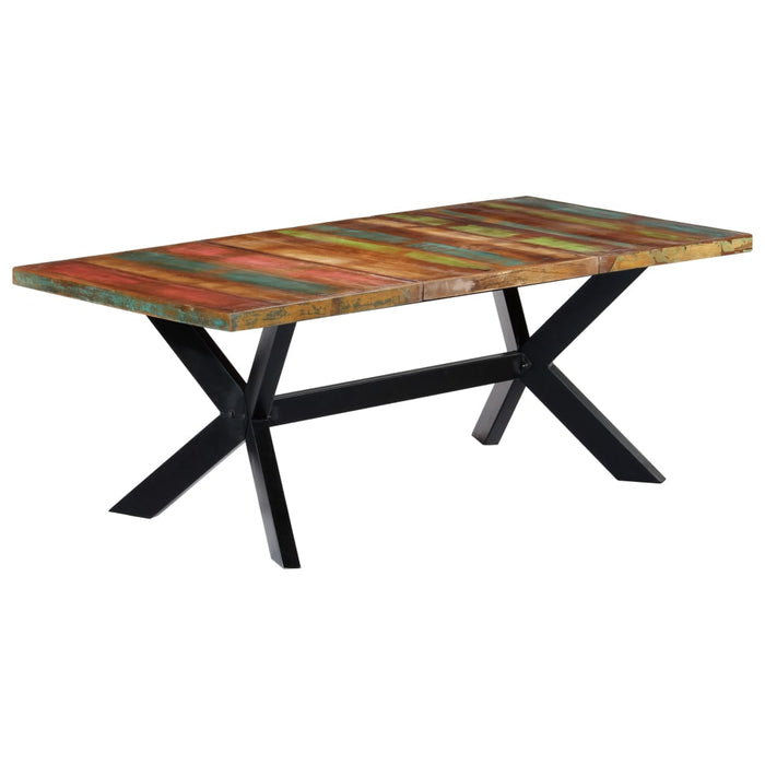 Dining table 200x100x75 cm solid reclaimed wood