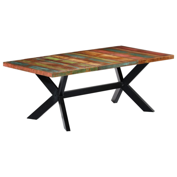 Dining table 200x100x75 cm solid reclaimed wood