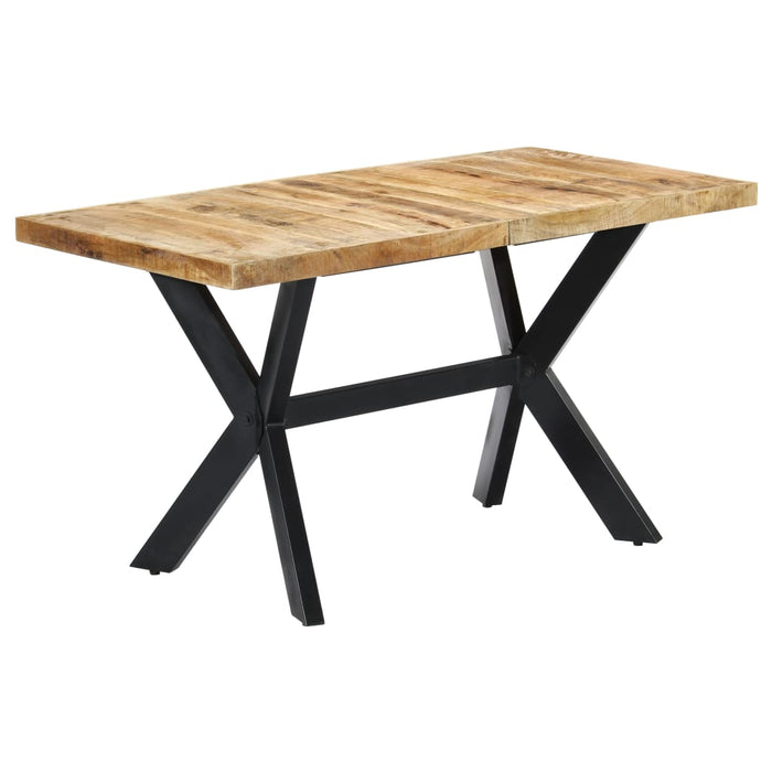 Dining table 140 x 70 x 75 cm Solid rough mango wood