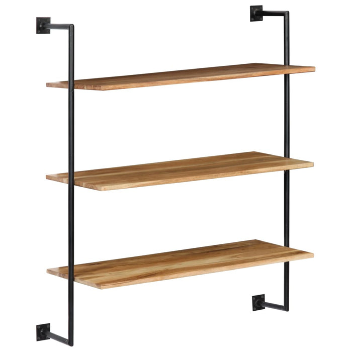 Wall shelf 94 x 35 x 113 cm solid acacia wood