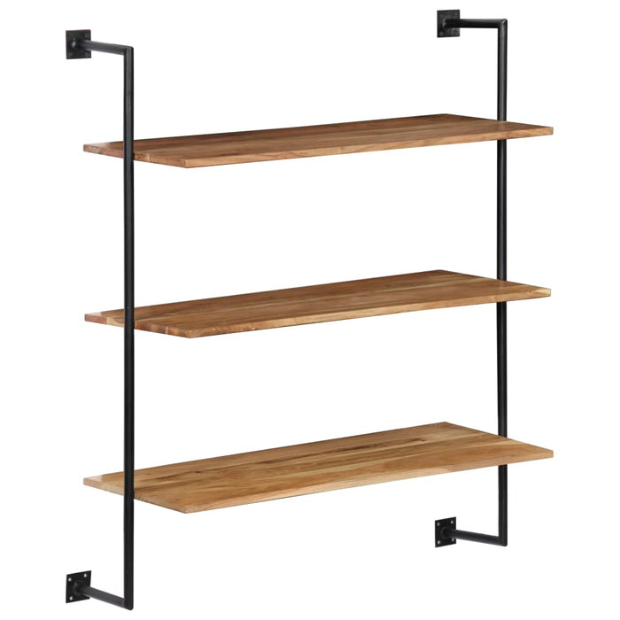 Wall shelf 94 x 35 x 113 cm solid acacia wood