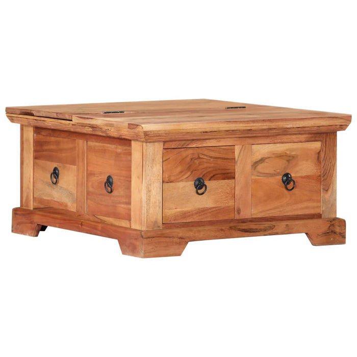 Coffee table 66 x 70 x 35 cm solid acacia wood