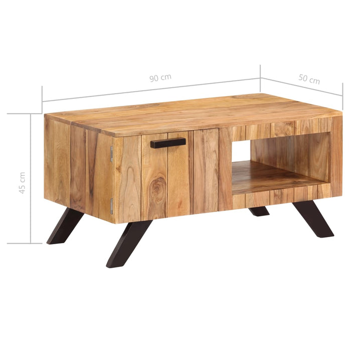 Couchtisch Massivholz Akazie 90x50x45 cm