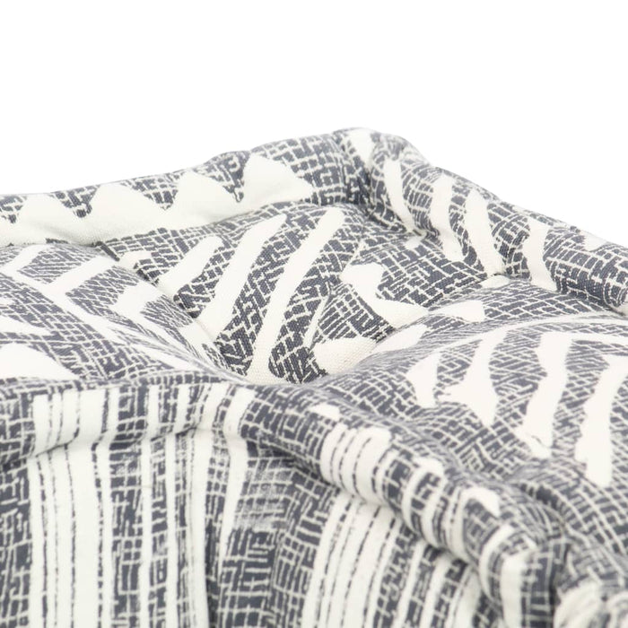 Modularer Pouf Grau Gestreift Stoff