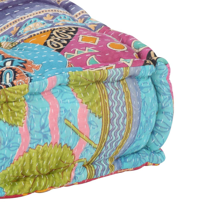 Pouf patchwork fabric