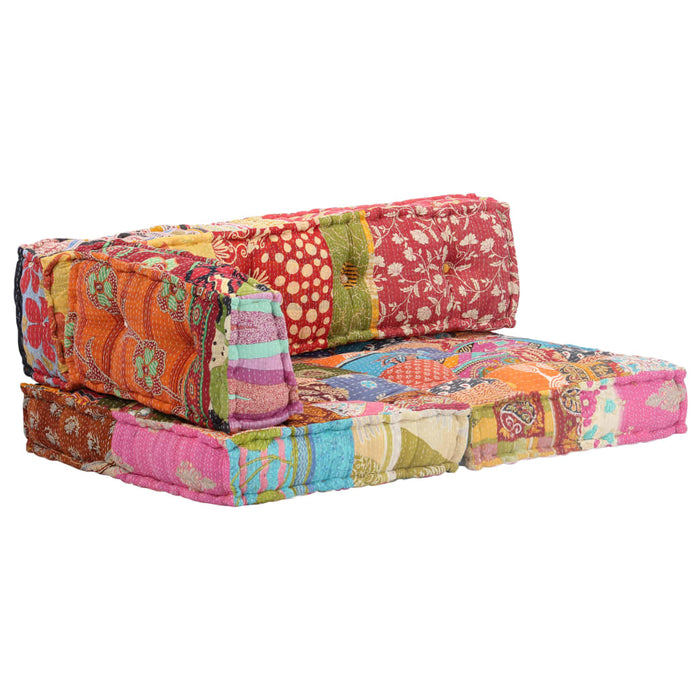 Pouf patchwork fabric