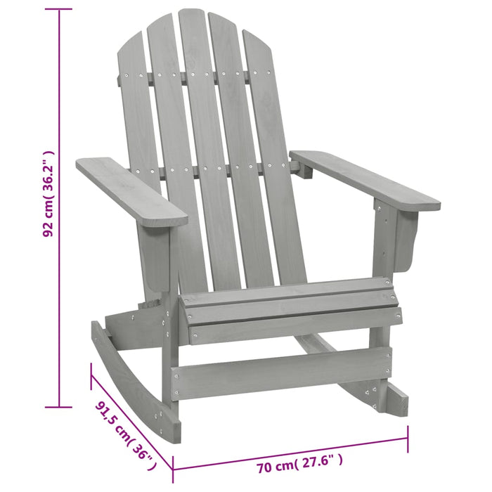 Garden rocking chair wood gray