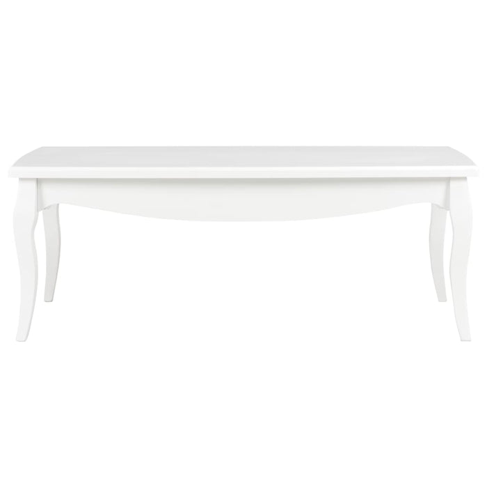 Coffee table white 110x60x40 cm solid pine wood