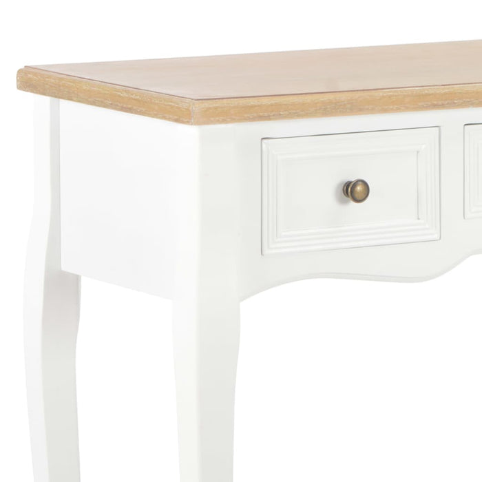 Dressing table console table with 3 drawers white