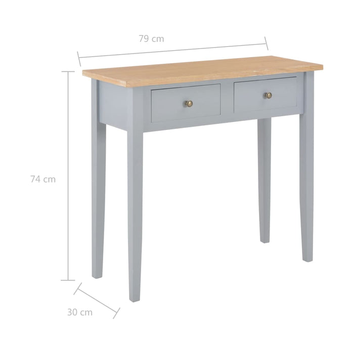Dressing table console table gray 79 x 30 x 74 cm wood